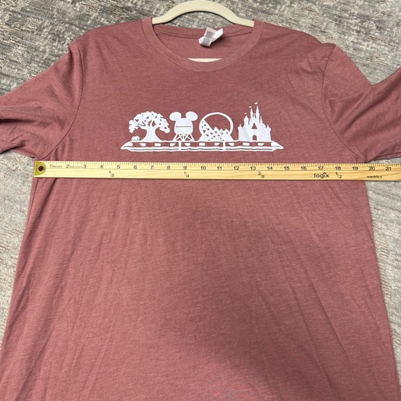 Bella + Canvas Disney Theme Parks Heather Red Graphic T-Shirt - Picture 7 of 8